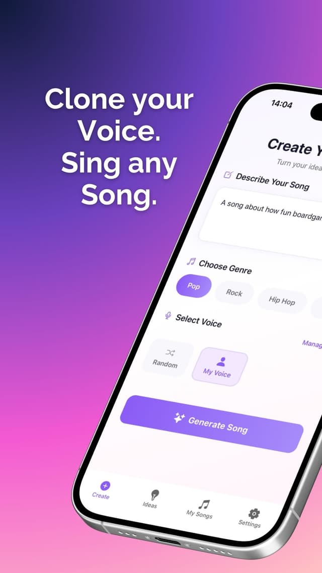 AI Singer App Screenshot 1 - Voice Recording