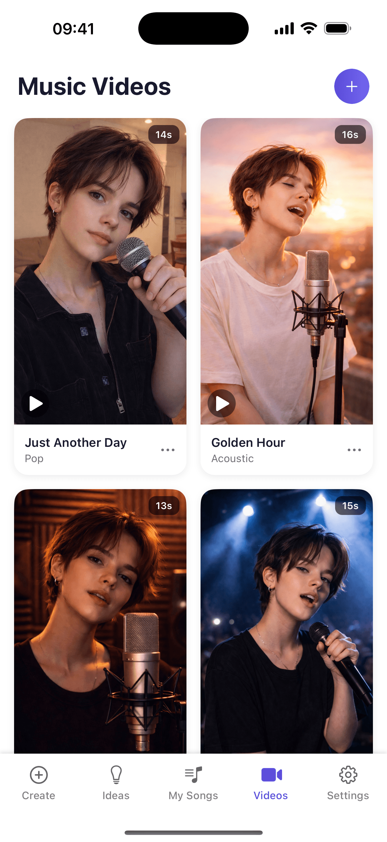 AI Singer creating a music video from a song and a photo